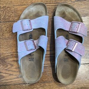 Birkenstock iridescent sandals 10